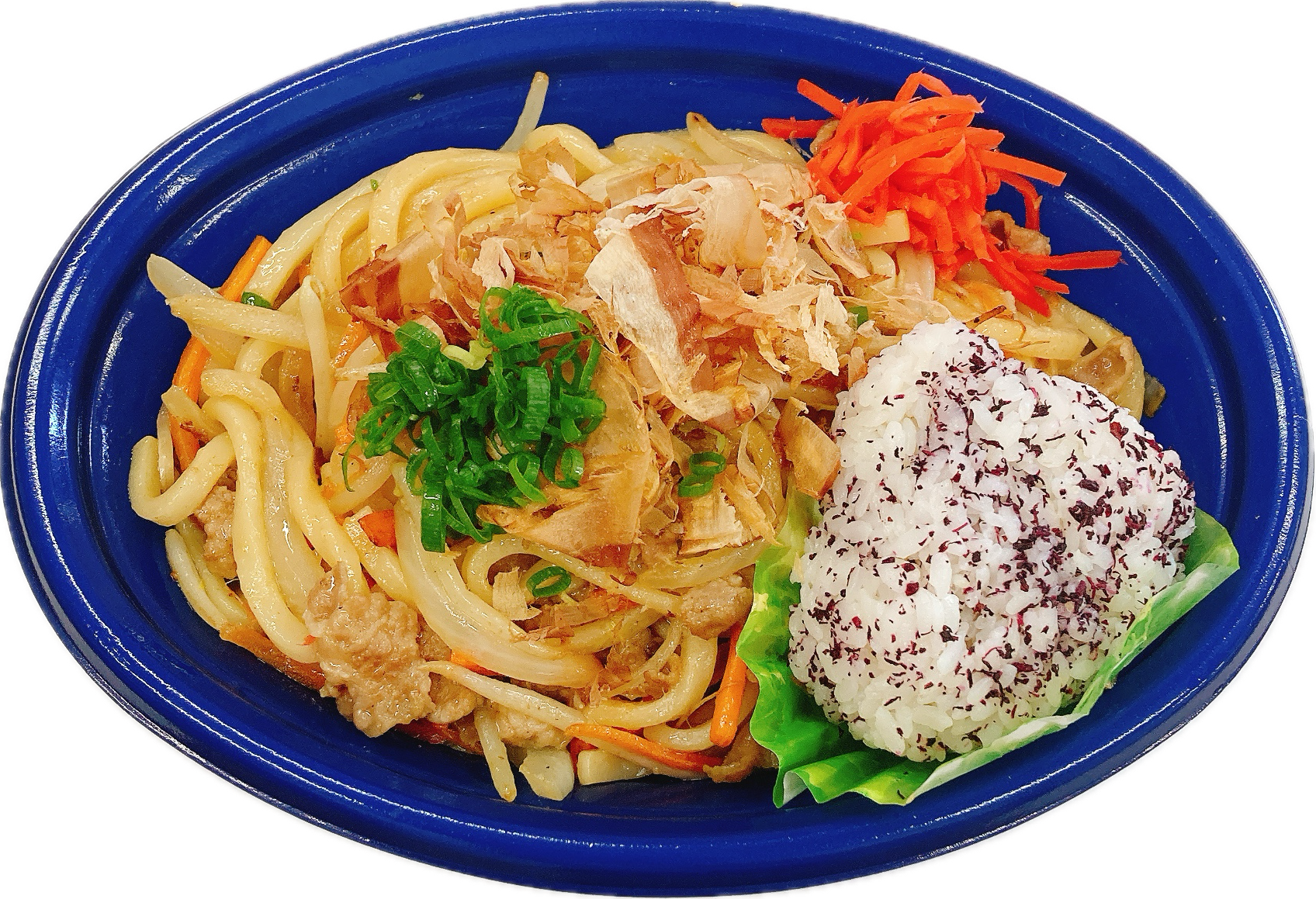 ④和風焼うどんWITHおにぎり 600円