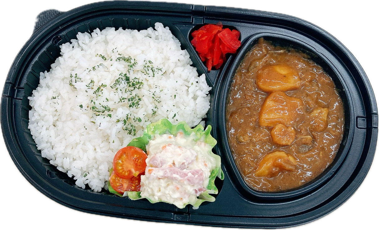 シーフードカレー＆日替わりサラダ　６５０円