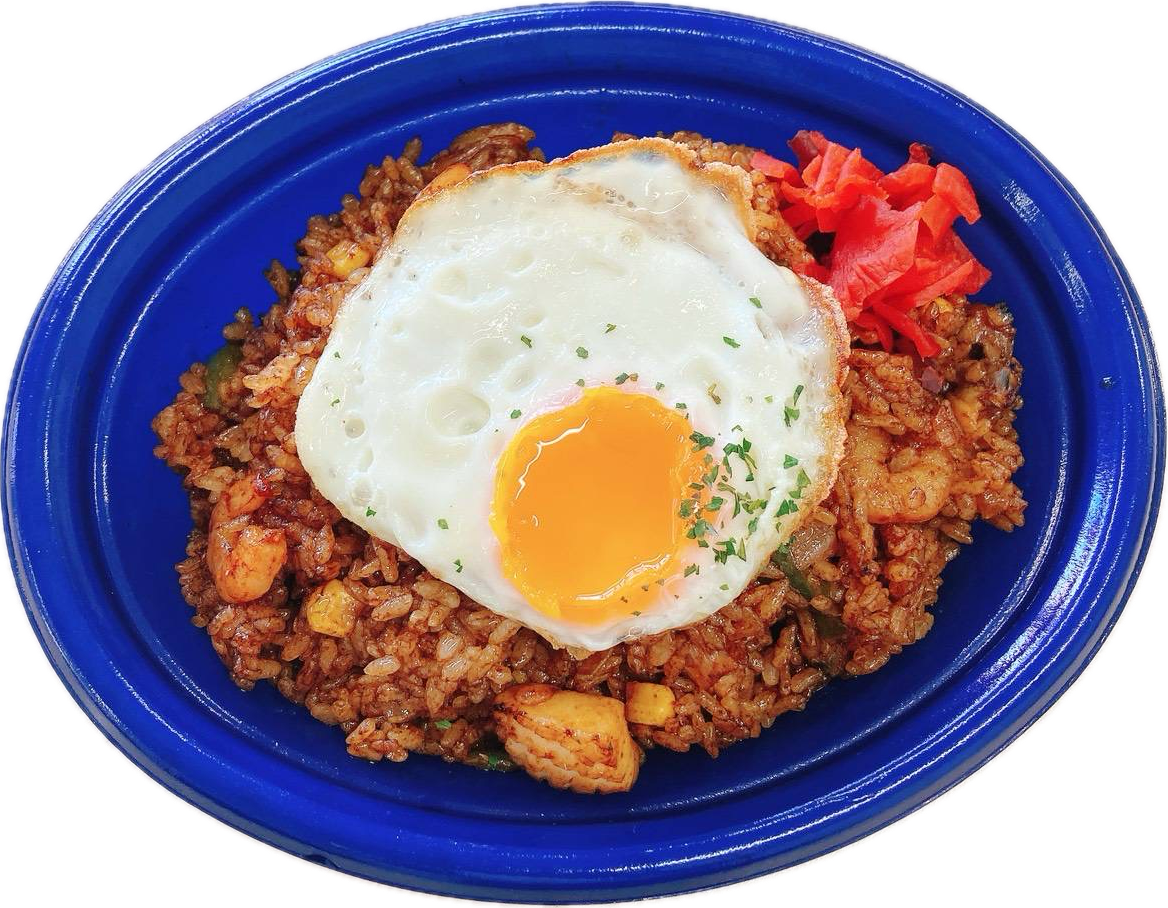 シーフードジャンバラヤ 目玉焼き付き　６００円