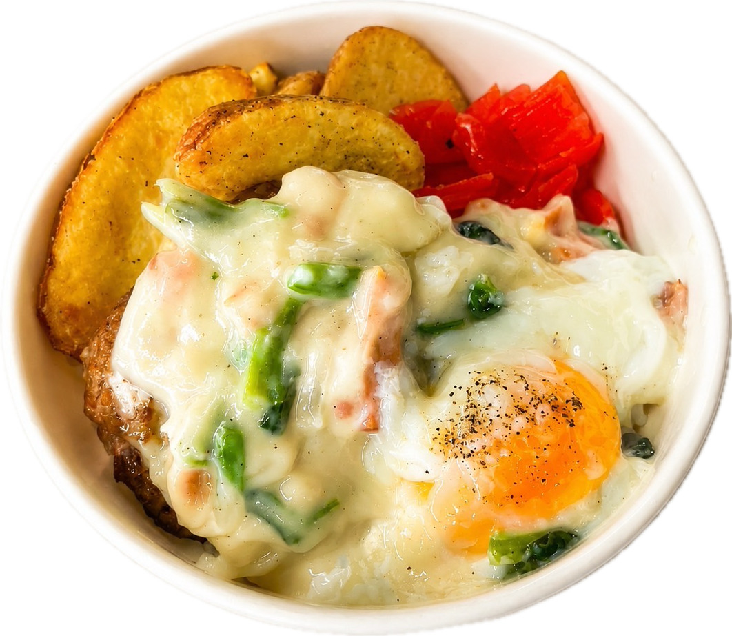 カルボナーラハンバーグ　６５０円
